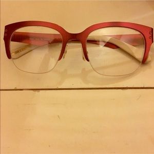 Metallic Browline Glasses